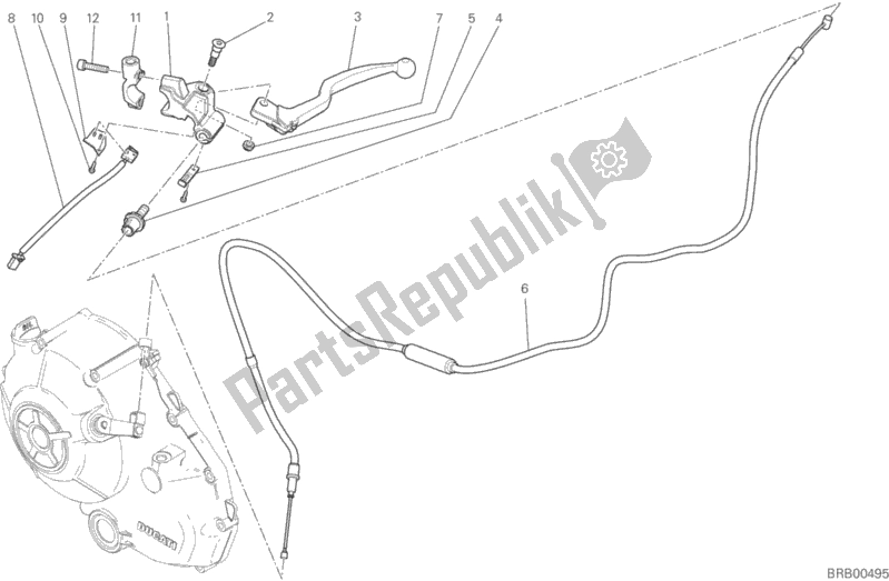 Tutte le parti per il Controllo Della Frizione del Ducati Scrambler Urban Enduro Thailand USA 803 2015